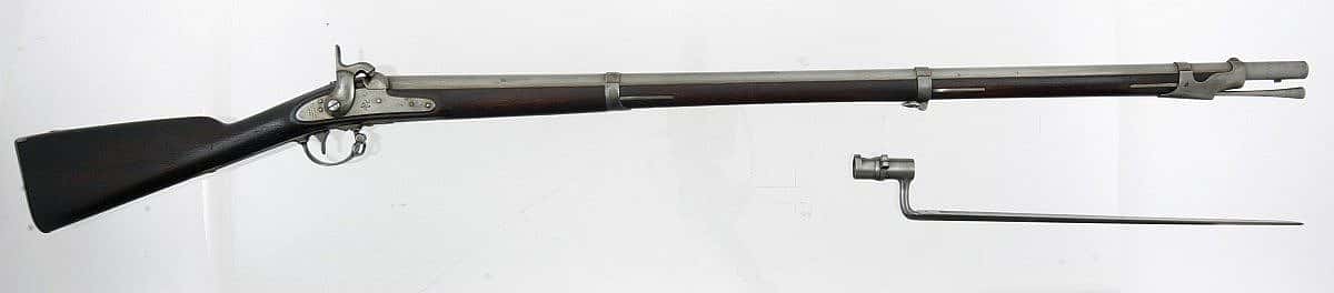 Suplus US arms, like this Model 1842 musket, we advertised in SHGs catalog for many years, and remained popular even alongside more advanced designs. Gift of Olin Corporation, Winchester Arms Collection. 1988.8.779