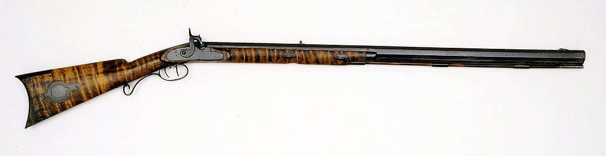S. Hawken Half Stock Percussion Rifle, .50 caliber, 1849-1859. Gift of William B. Ruger, Sr. and Sturm, Ruger and Company. 1997.4.8