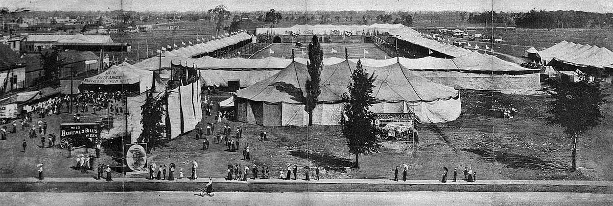Wild West show grounds in Europe, ca. 1900. MS6 William F. Cody Collection, McCracken Research Library. P.69.1512