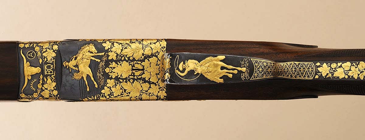 Purdey Over-Under 28 gauge shotgun. Gift of Mr. and Mrs. Larry Sheerin, San Antonio, Texas. 2011.12.1 (detail)