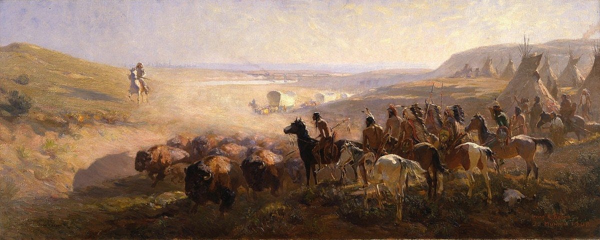 Irving R. Bacon (1875 - 1962). "The Conquest of the Prairie," 1908. Bequest in memory of the Houx and Newell families. 14.64