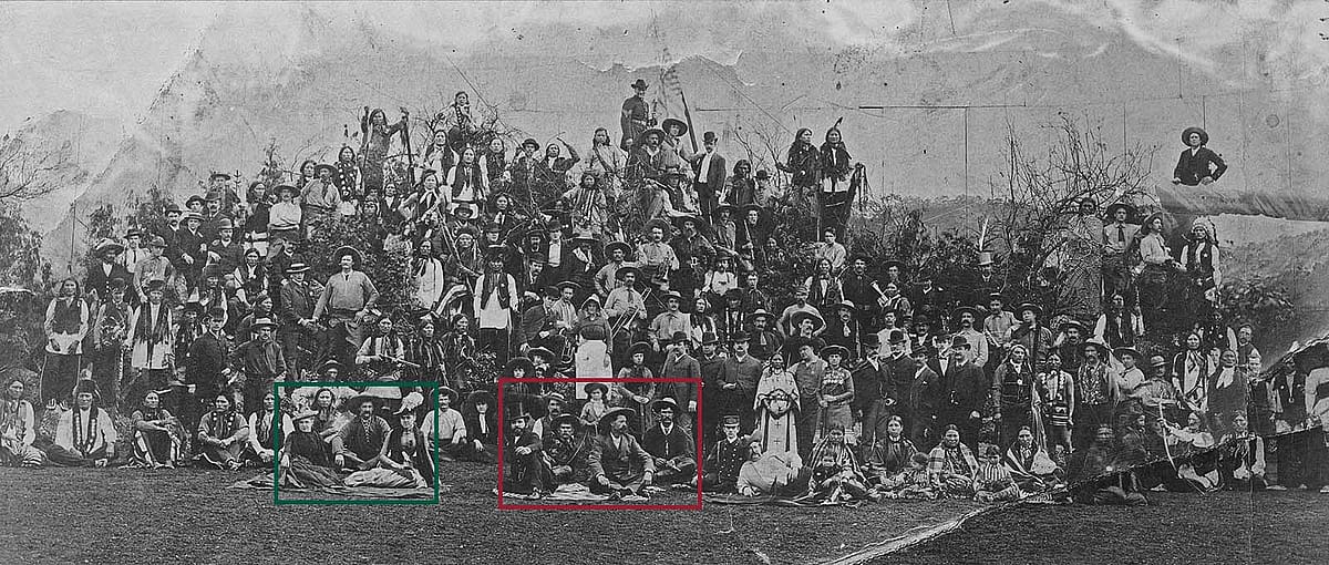 Fig. 7: Buffalo Bill's Wild West show cast and personnel, Earl's Court, London, England, May 1887. MS 6 William F. Cody Collection, McCracken Research Library. P.6.205