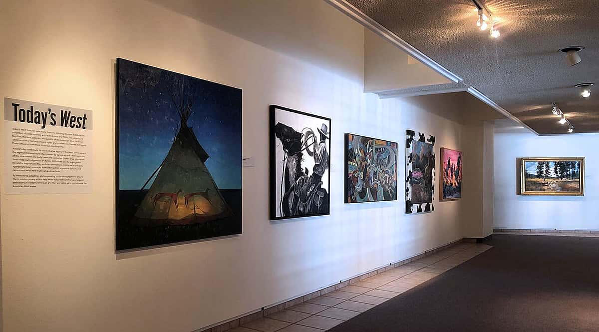 Contemporary art from the exhibition "Today's West," on view in the Grainger Gallery.