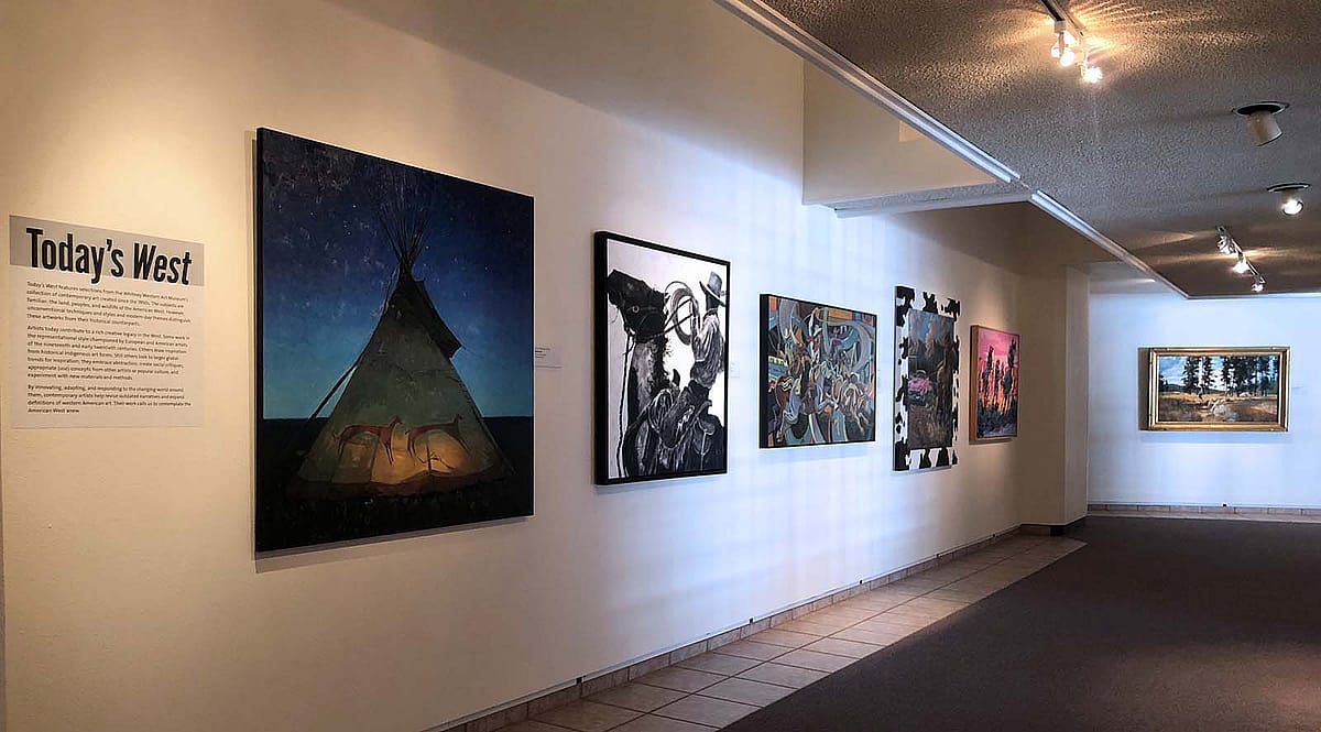 Contemporary art from the exhibition "Today's West," on view in the Grainger Gallery.