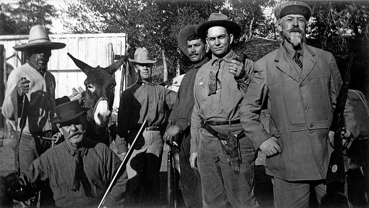 Game populations were important to Buffalo Bill and his fellow hunters, such as these pals, ca. 1900. Buffalo Bill is on the right. P.69.0492