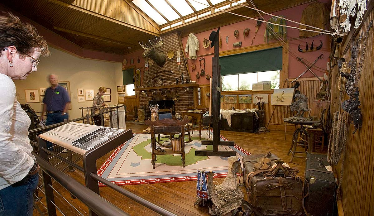 The popular Frederic Remington Studio was opened up, with one wall removed, to be more visible.