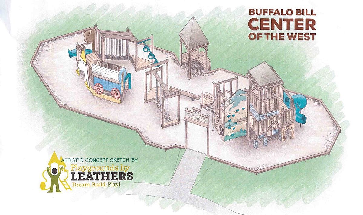 Sketch of American West-themed playground at Center of the West