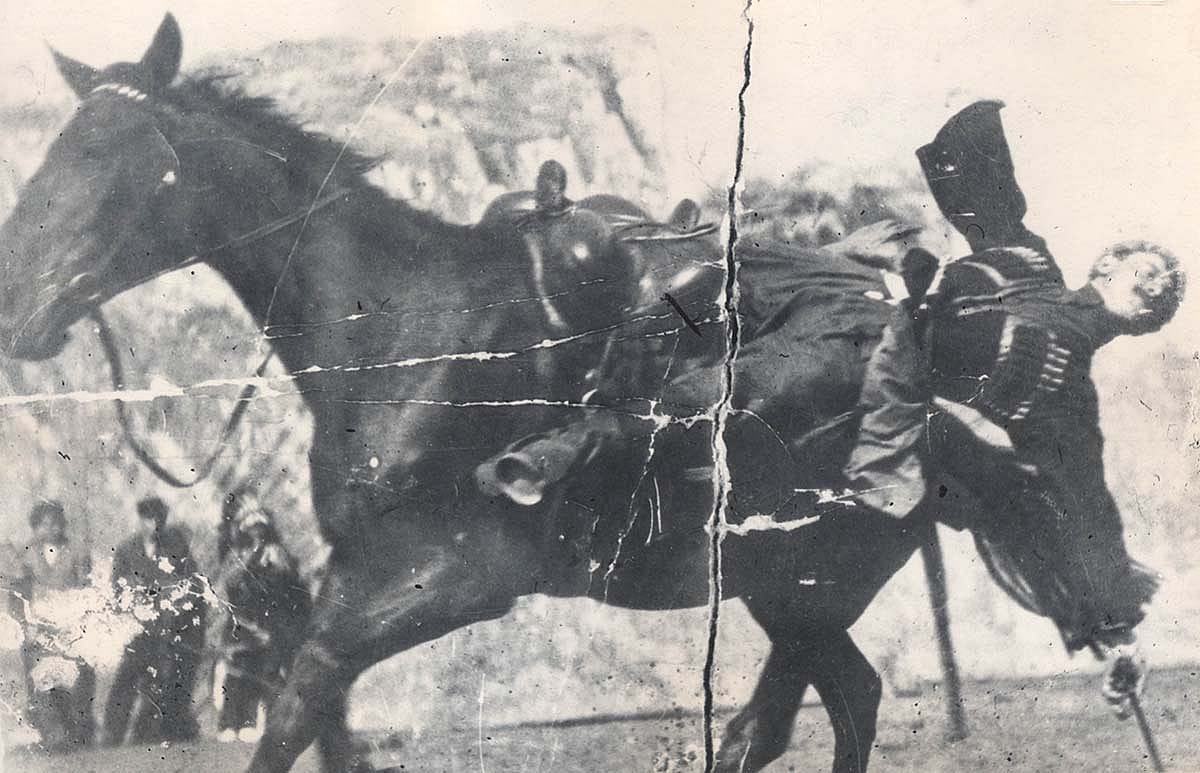 Trick rider Serapion Imnadze, ca. 1898. Collection of Irakli Makharadze.