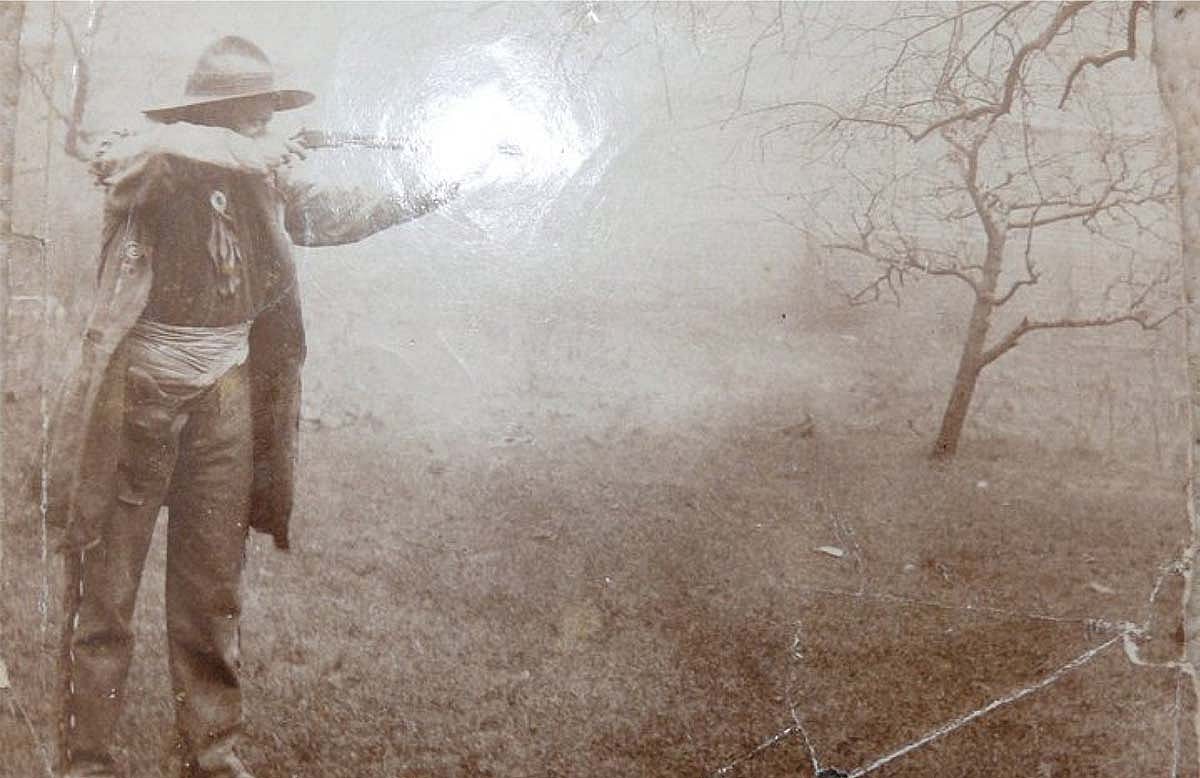 Early on, Montana Bill had a talent with firearms. Courtesy of the Bailey family of Rayleigh, Essex, UK.