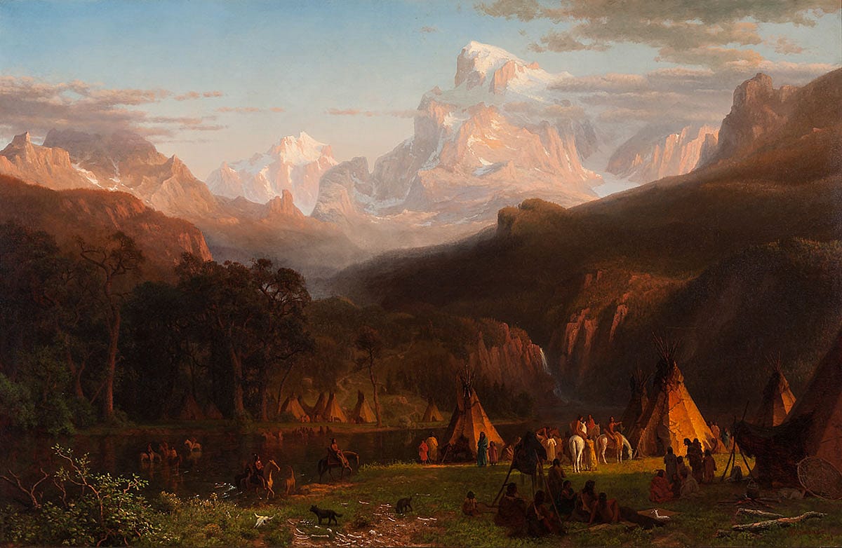 Albert Bierstadt, Sunset Light, 1861. Oil on canvas painting. New Bedford Free Public Library, New Bedford, MA
