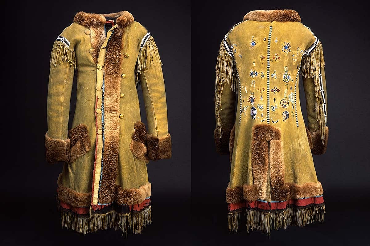 WFC hide coat. Museum purchase, Garlow Collection. 1.69.768