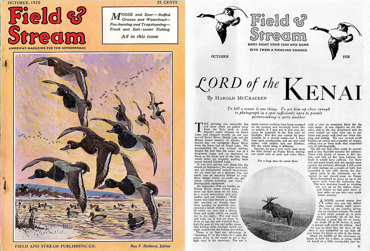 "Field and Stream" article Lord of the Kenai, October 1925.