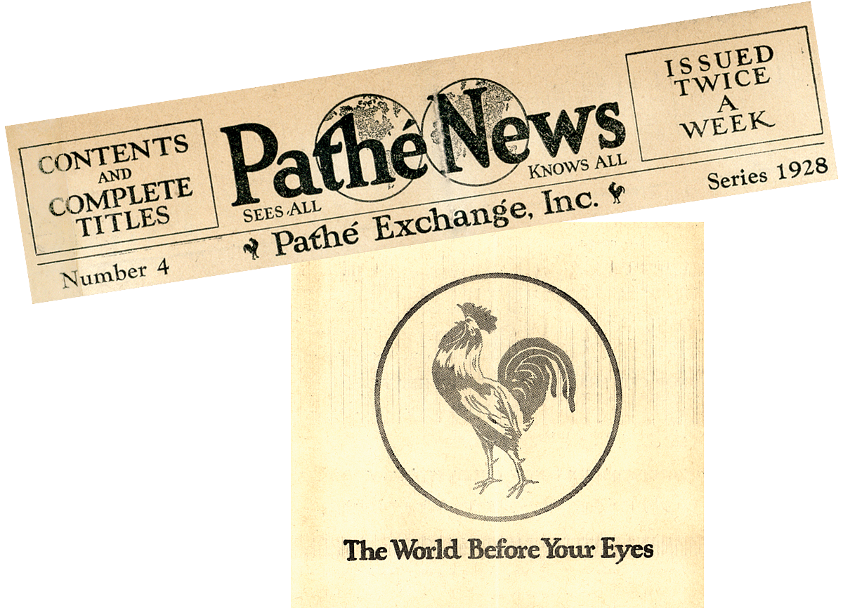 Pathe News letterhead and logo. MS 305 Harold McCracken Photograph Collection, McCracken Research Library. MS305.03.027 & 027c