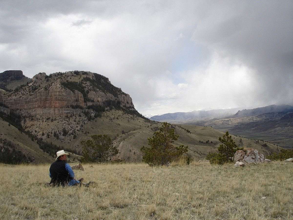 Richard Jones watches an afternoon storm approaching nest 25A. It's a tough job, but somebody's gotta do it!