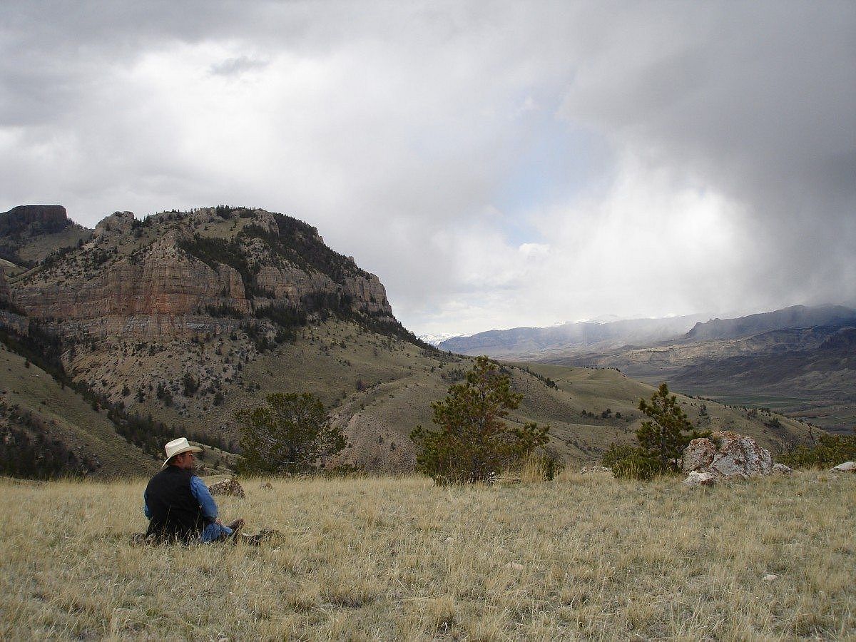 Richard Jones watches an afternoon storm approaching nest 25A. It's a tough job, but somebody's gotta do it!