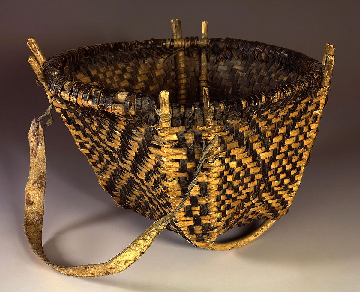 Woven basket, 1860. Mandan. Chandler-Pohrt Collection, Gift of Mr. William D. Weiss. NA.106.183