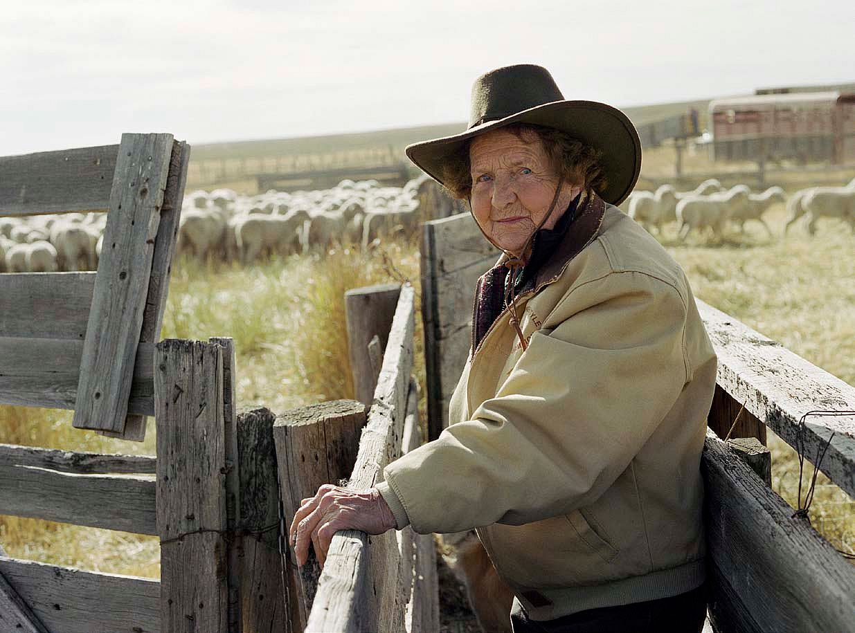 Mickey Thoman is a rancher in Sweetwater County, Wyoming. She and her three daughters operate a fifth-generation family ranching business where they raise sheep, cattle, and horses. Photo by Lindsay Linton Buk.