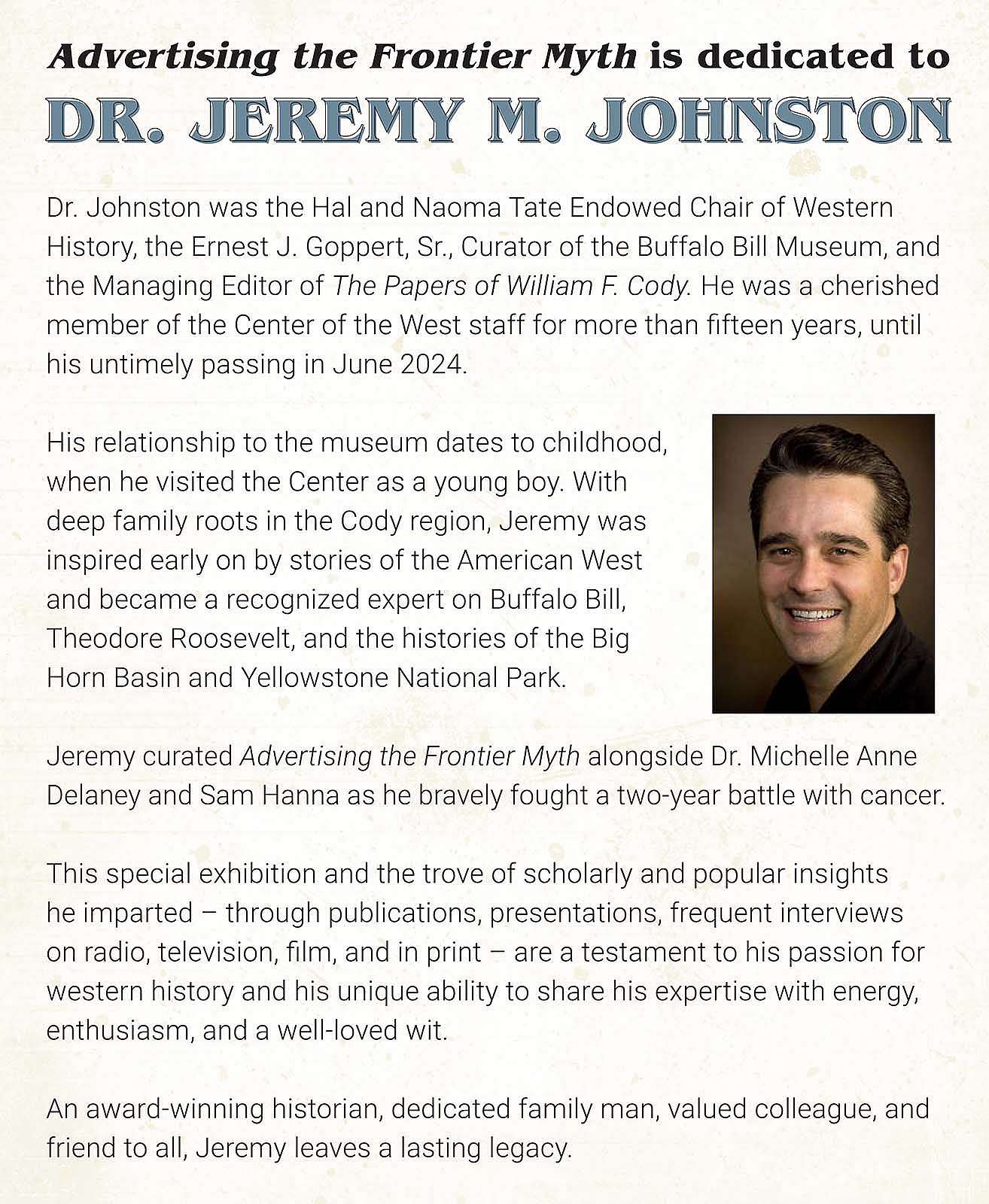 Jeremy Johnston dedication panel