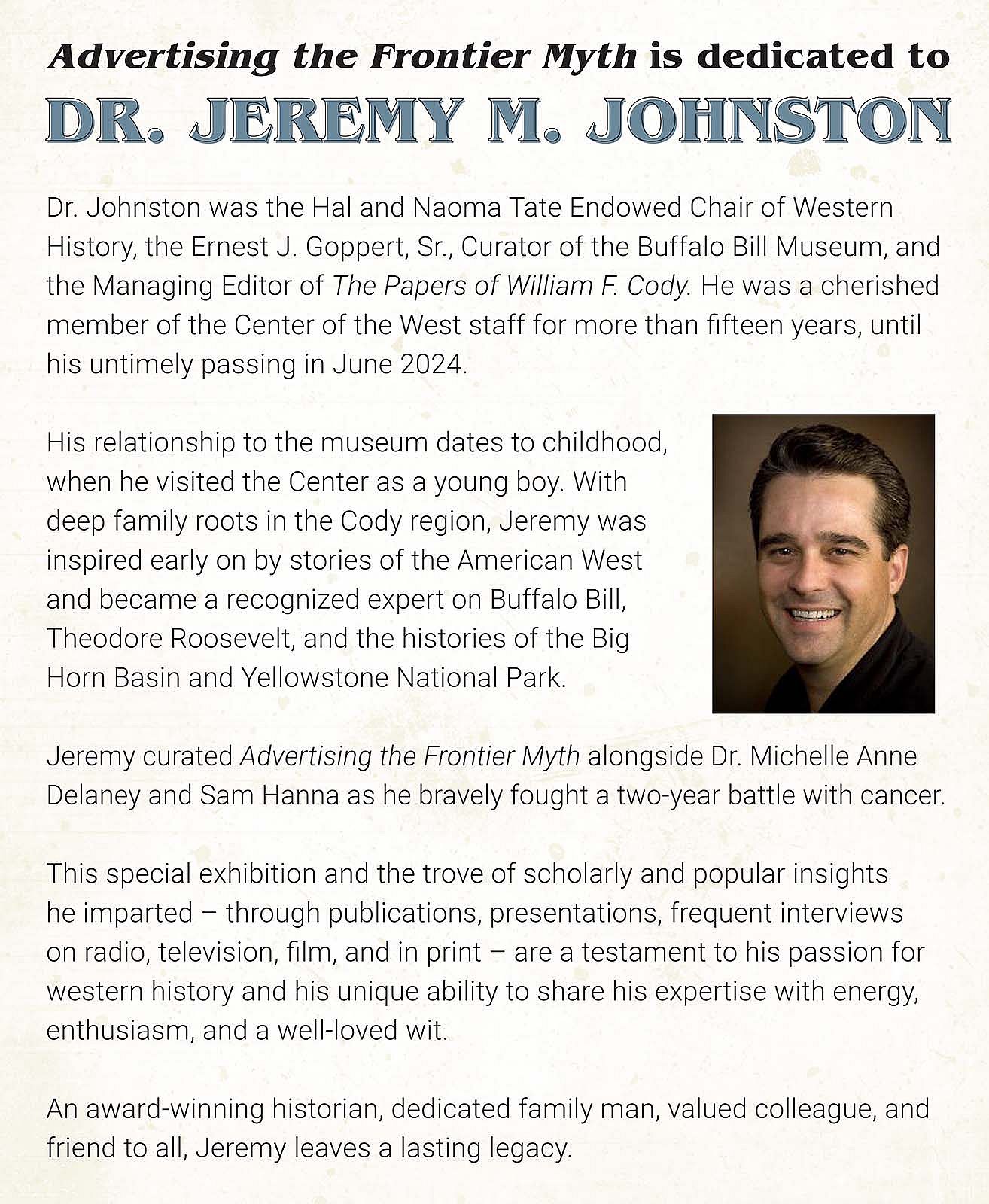 Jeremy Johnston dedication panel