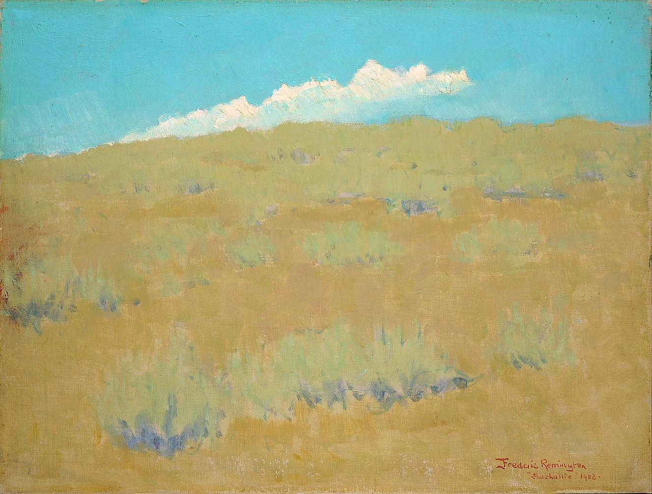 Frederic Remington (1861-1909), "Shoshonie," 1908. Oil on board. Gift of The Coe Foundation. 38.67