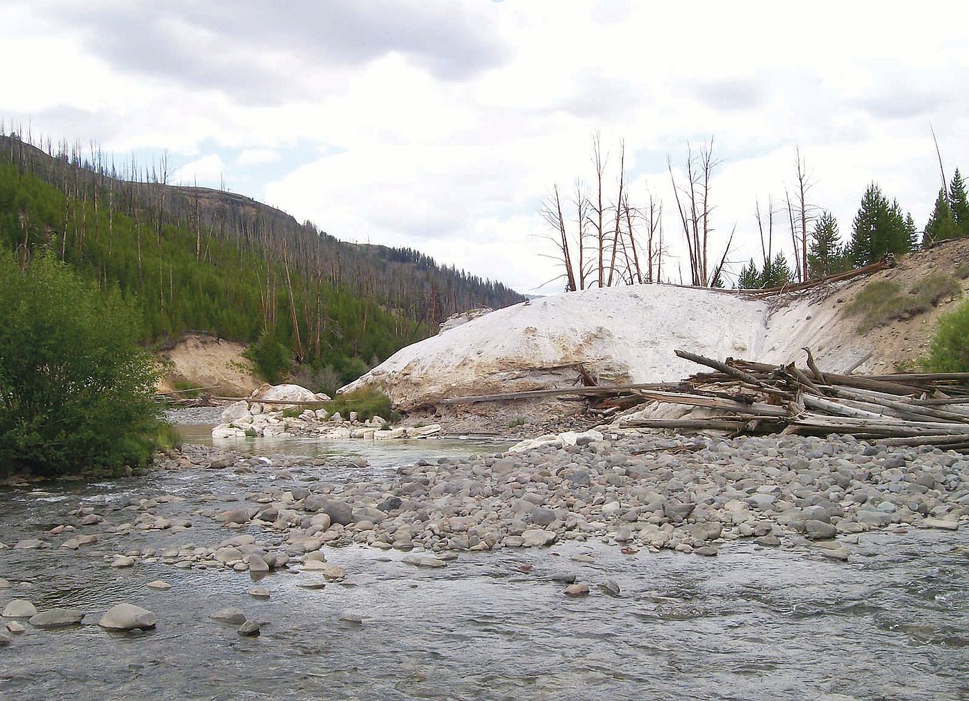Wahb Springs boils up from beneath Cache Creek.