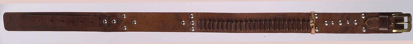 Cartridge belt, ca. 1900. Abercrombie & Fitch. Gift of Irving H. "Larry" Larom. 1.69.735AB