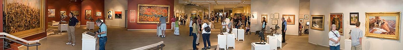 Panoramic view of Whitney Western Art Museum when it reopened on June 21, 2009.
