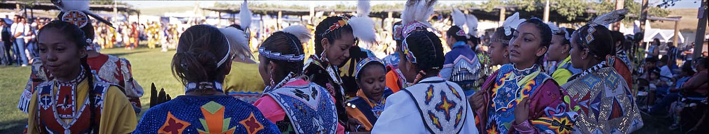 Girl Chat, Rocky Boy Powwow, 2005. MS 426 Ken Blackbird Collection. P.426.02694