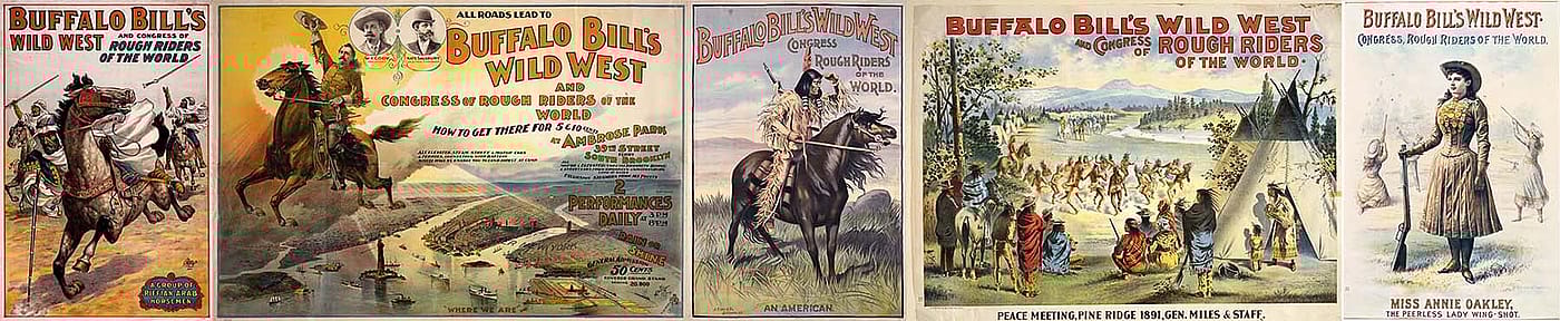 Wild West shows collage