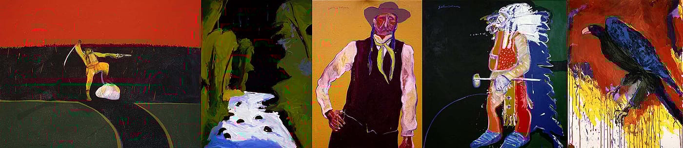 Fritz Scholder works collage