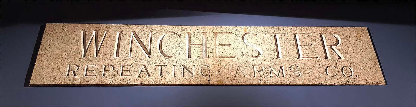 Winchester lintel. Gift of Olin Corporation, Winchester Arms Collection. 2019.1.1