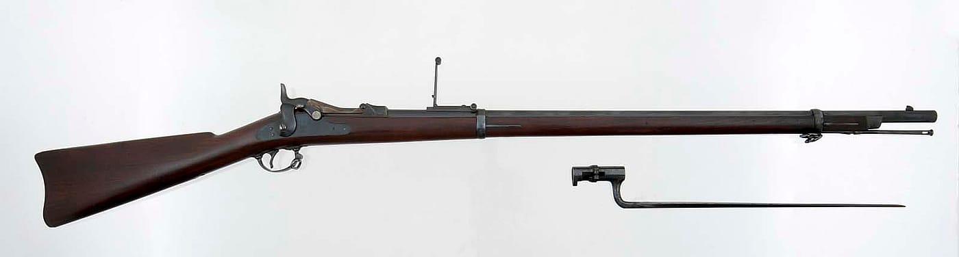 M1873 trapdoor Springfield rifle, Gift of Olin Corporation, Winchester Arms Collection, 1988.8.754