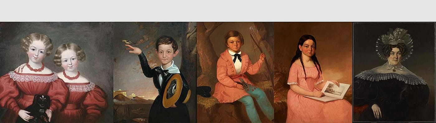 Portrait collage, John Mix Stanley
