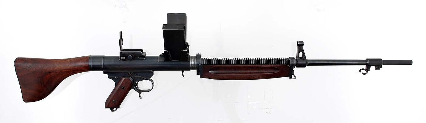 Burton Machine Rifle, Win MG 1918 30-06 cal, ca. 1919. Gift of Olin Corporation, Winchester Arms Collection. 1988.8.104