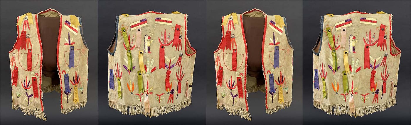 Vest (front and back), Santee Sioux, Center Plains, ca. 1880 Paul Dyck Buffalo Culture Collection NA.202.1445.