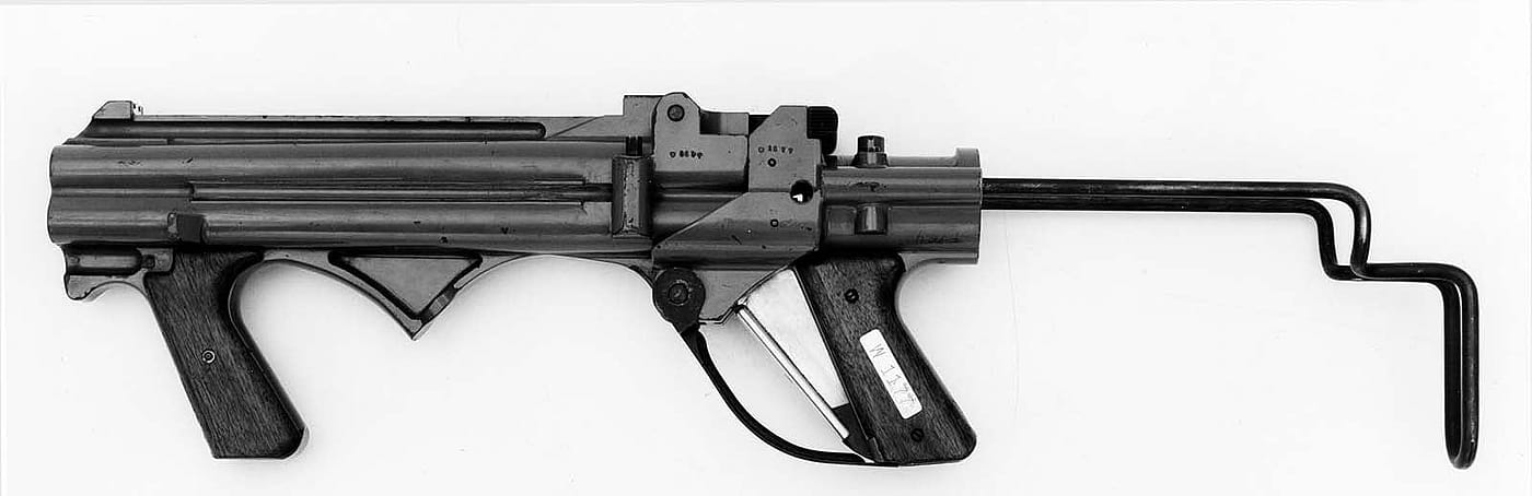 Liberator Mark II 16 gauge shotgun, 1960s. Serial number 1. Gift of Olin Corporation, Winchester Arms Collection. 1988.8.5205