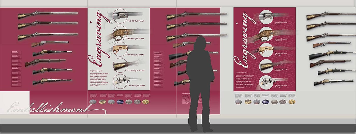 CFM design drawing, embellished arms room