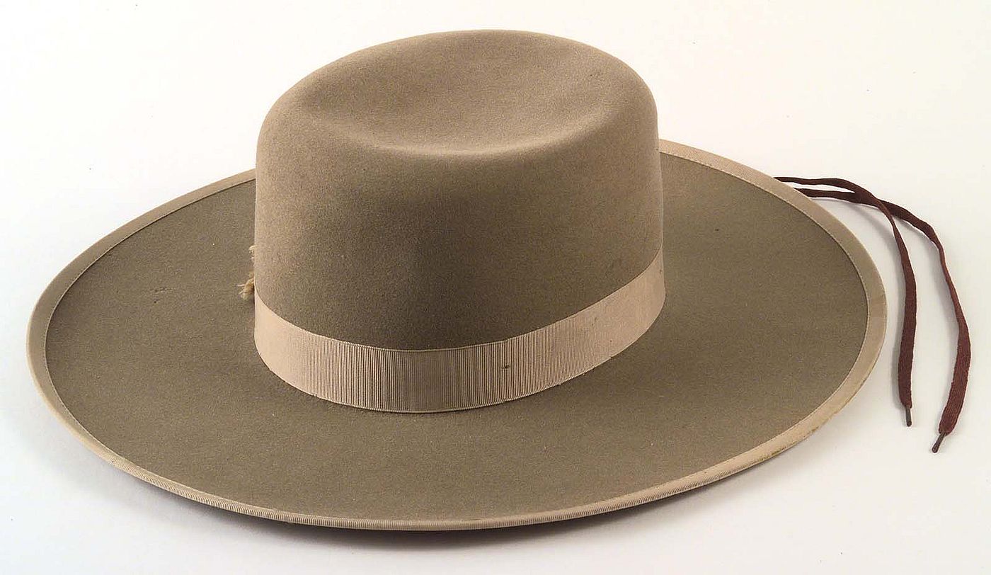A Treasure from Our West: Orilla Hollister's Stetson hat. 1.69.648 (back)