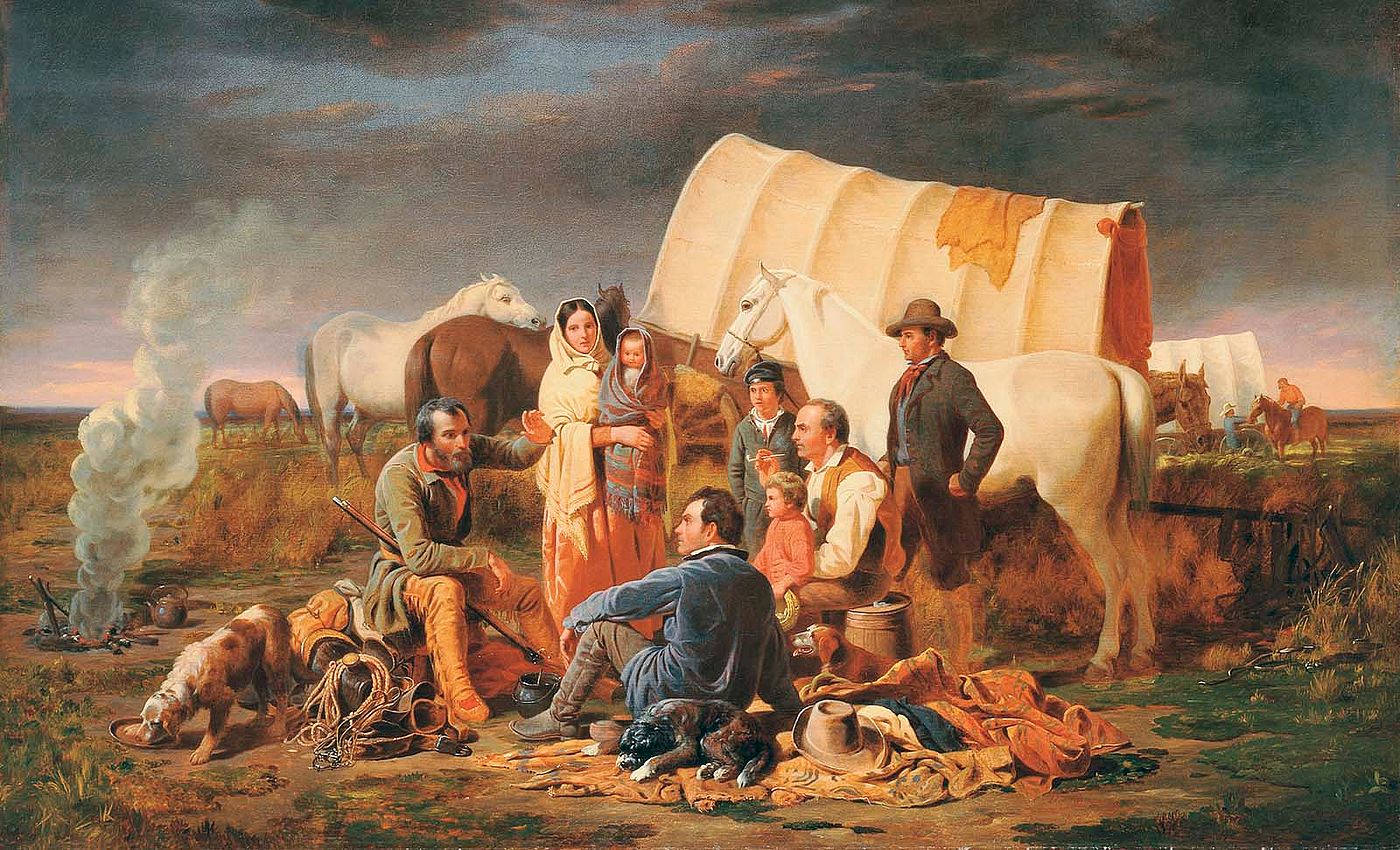 William Ranney (1813-1857). "The Prairie Burial," 1848. Gift of Mrs. J. Maxwell Moran. 3.97 (detail)