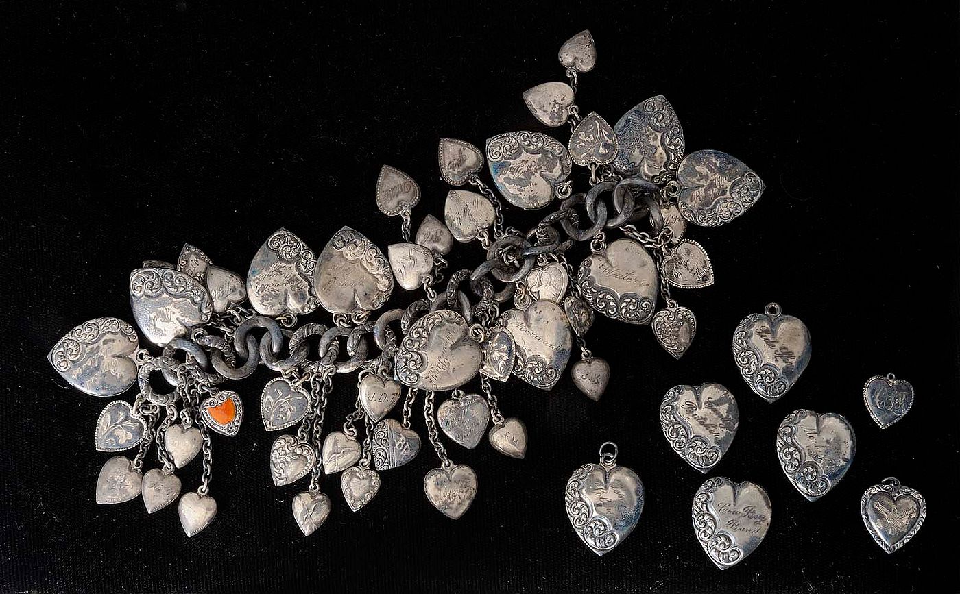 Sterling silver charm bracelet. Garlow Collection. 1.69.342