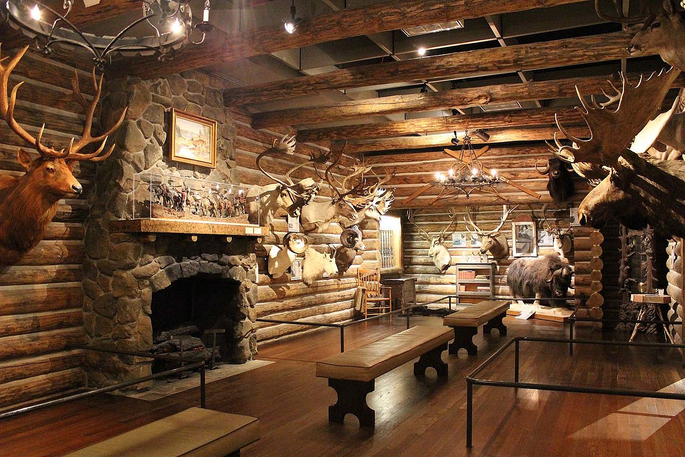 Cabin that exhibited the Boone & Crockett collection in the Center's Cody Firearms Museum