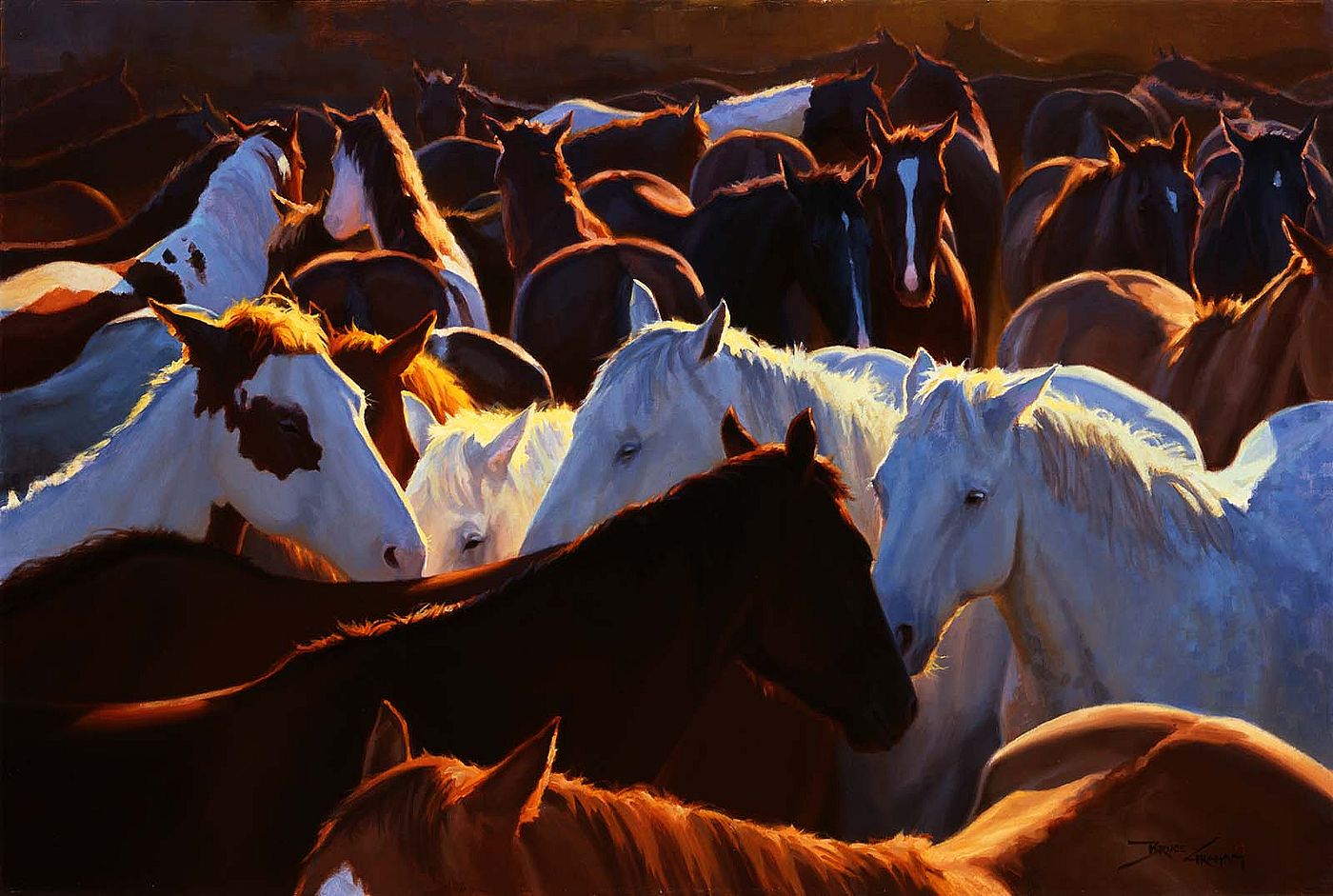 Bruce Graham (b. 1961). Saddlestring Cavvy, 2007. Oil on canvas, 24 x 36 inches. William E. Weiss Purchase Award—2007 Buffalo Bill Art Show. 11.07