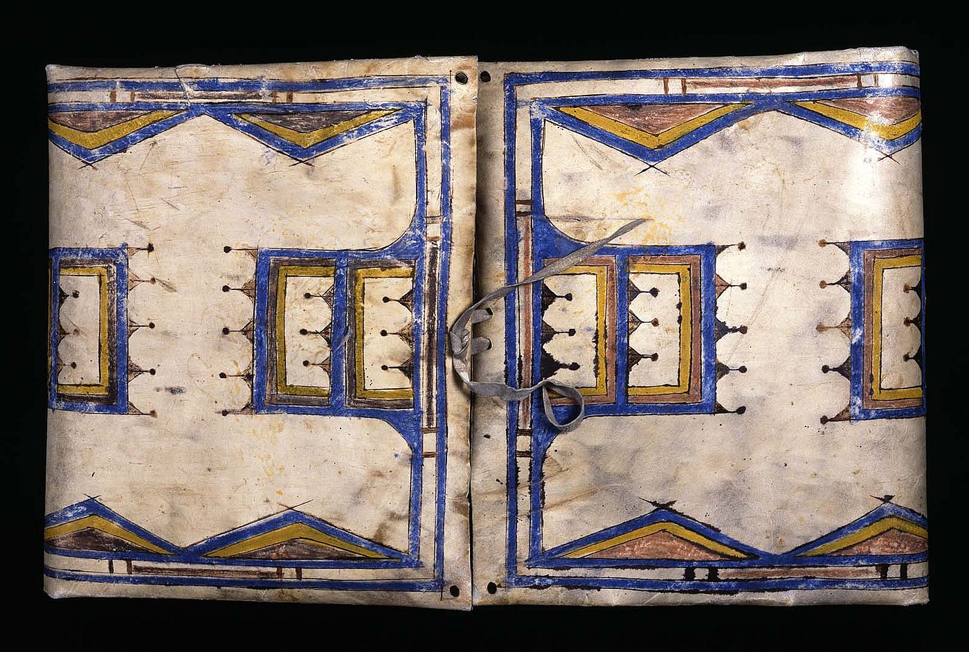 Leather parfleche, Cheyenne, ca. 1885. 23.5 x 14.75 inches. Chandler-Pohrt Collection. Gift of Mr. William D. Weiss. NA.106.147