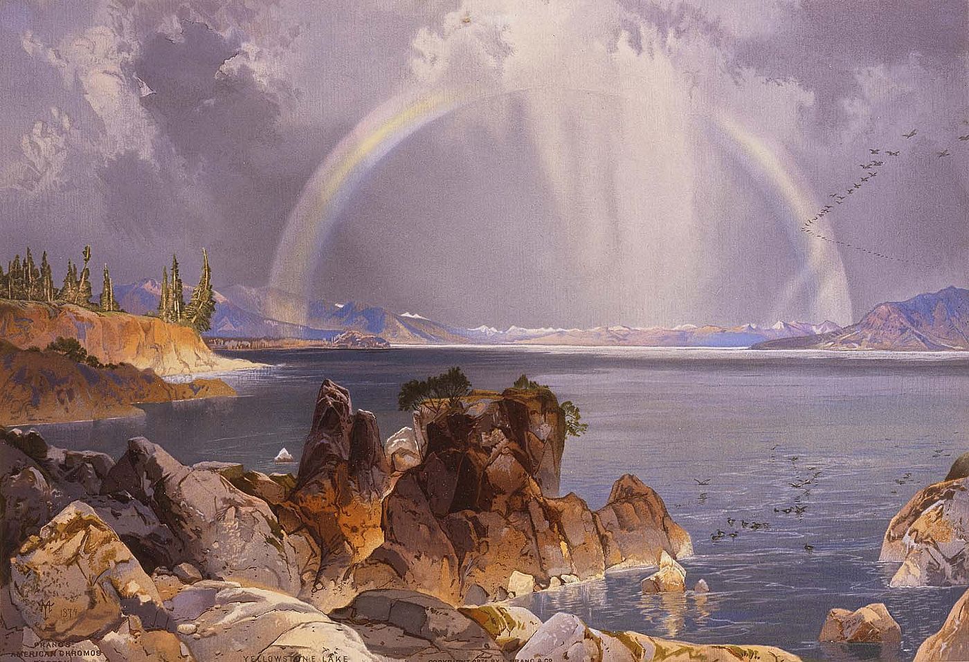 Yellowstone in art: Thomas Moran's "Yellowstone Lake," ca. 1875. 18.71.5