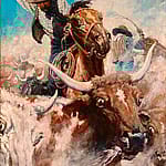National Cowboy Day: N.C. Wyeth, Cutting Out, 1904