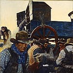 National Cowboy Day: N.C. Wyeth, The Lee of the Grub-Wagon, 1904