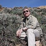Dr. Charles R. Preston in the sagebrush-steppe of the Bighorn Basin.