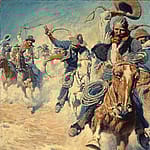 National Cowboy Day: N.C. Wyeth, The Wild, Spectacular Race for Dinner, 1904