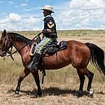 Custer Battle Reenactor: Cavalryman, 2014