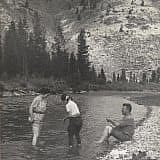 Photo album of Frank, Gladys, and Lois Pease traveling from Minnesota to Yellowstone National Park in the 1930s
